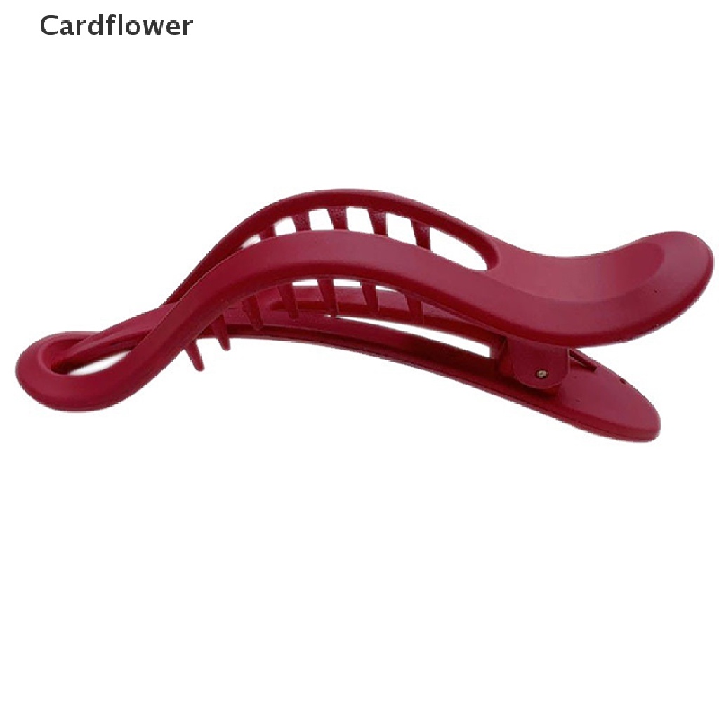 &lt; Cardflower &gt; Kẹp Tóc Mỏ Vịt Bằng Nhựa Màu Kẹo Liền Mạch Cỡ Lớn Cho Nữ Đang Giảm Giá