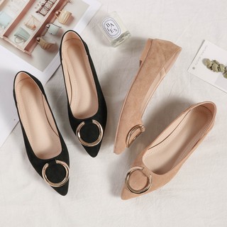 Giày Búp Bê Nữ Mũi Nhọn Size Lớn