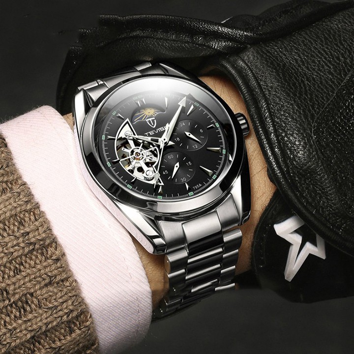 Đồng Hồ Nam TEVISE T795A Máy Cơ Chạy Full Kim Lộ Máy Siêu Đẹp - Dây Thép Đặc | BigBuy360 - bigbuy360.vn