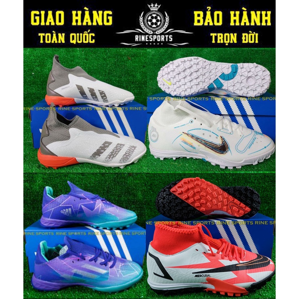 GIÀY BÓNG ĐÁ NHÂN TẠO TF Predator Freak3 Laceless-Mercurial Vapor13 PRO-X SPEEDFLOW.3 TURF-Superfly 8 Academy HÀNG SUPER