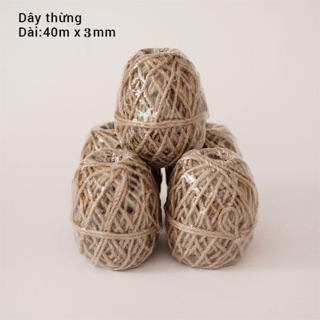Cuộn dây thừng 40m- handmade- phụ kiện trang trí