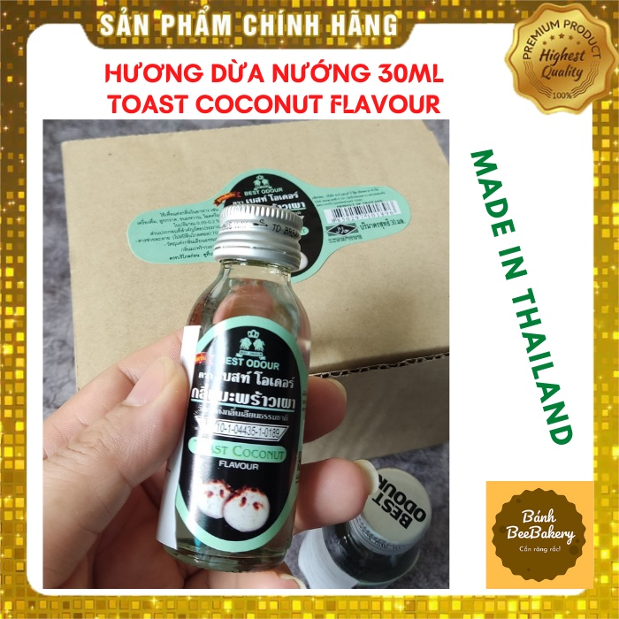 Hương mùi DỪA NƯỚNG (Toast Coconut) Best Odour Thái Lan - Chai 30ml