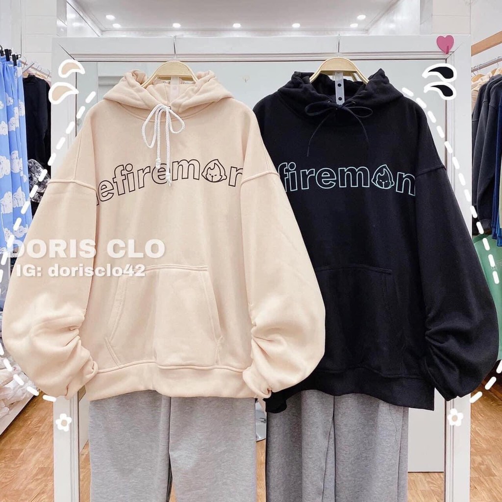 Áo Hoodie Chữ Nổi - Áo Hoodie Form Thụng Tay Bồng Siêu Hót - Áo Hoodie Free Size