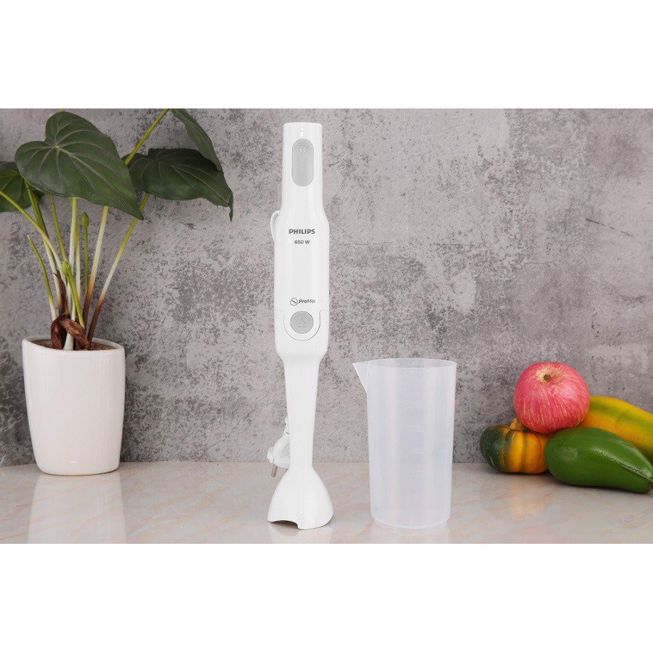 Máy xay cầm tay Philips công suất 650W, cối xay bằng nhựa an toàn, lưỡi dao sắc bén, bảo hành 2 năm chính hãng - HR2531