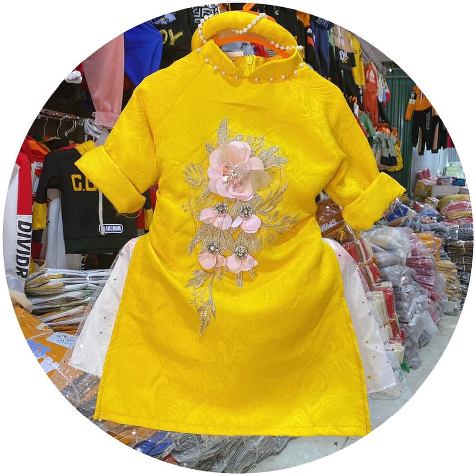 Áo dài cách tân lụa cho bé gái 15 kg - 28 kg 4 tuổi 10 tuổi