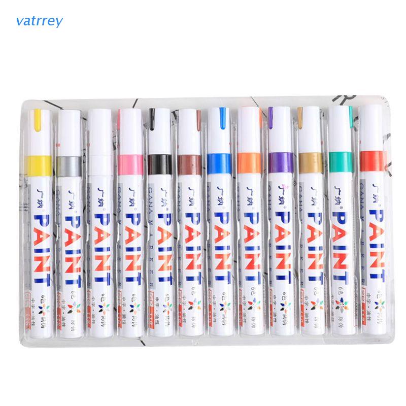 Set 12 Bút Lông Nhiều Màu Vẽ Lốp Xe Chống Nước