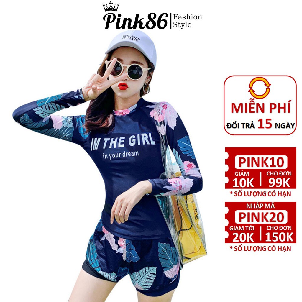 Đồ bơi nữ, đồ tắm biển dài tay quần short năng động BK-346i !