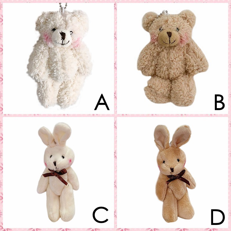 Móc Khóa Treo Hình Thú Nhồi Bông Mềm Mại Đáng Yêu