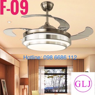 Quạt trần giấu cánh, Có đèn trang trí, động cơ DC tiết kiệm điện thế hệ mới giúp quạt chạy êm hơn và mát hơn