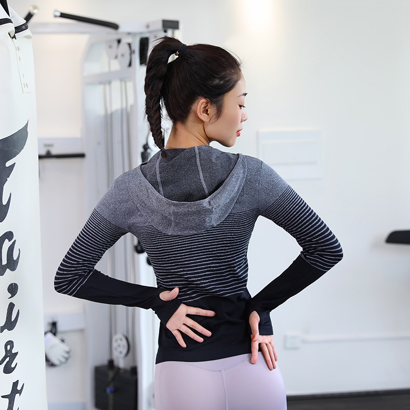 Áo Khoác Tập Gym Yoga Thể Thao Nữ Hàng Dệt Kim Nhập Khẩu Mẫu Mới MS-60