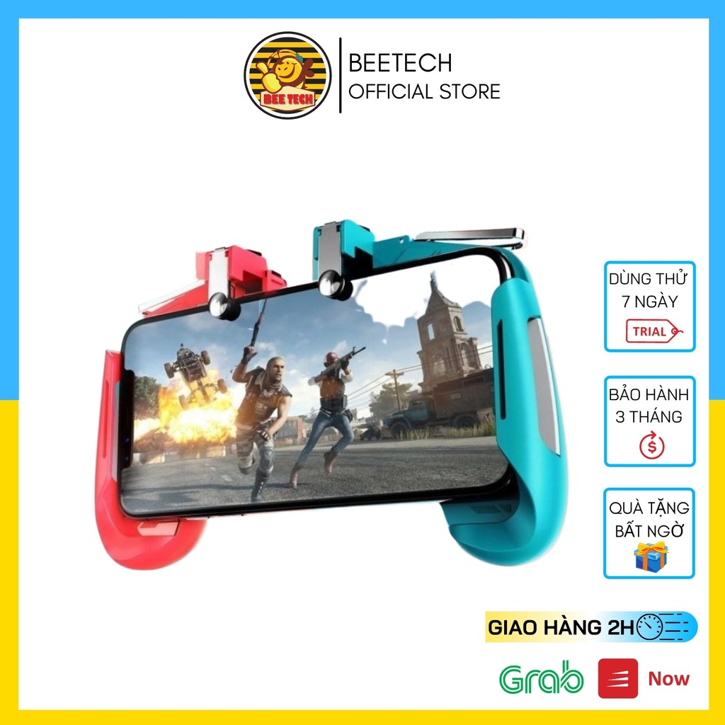 Tay cầm chơi game AK-16, tay game kèm nút bắn cho mọi loại điện thoại - Beetech