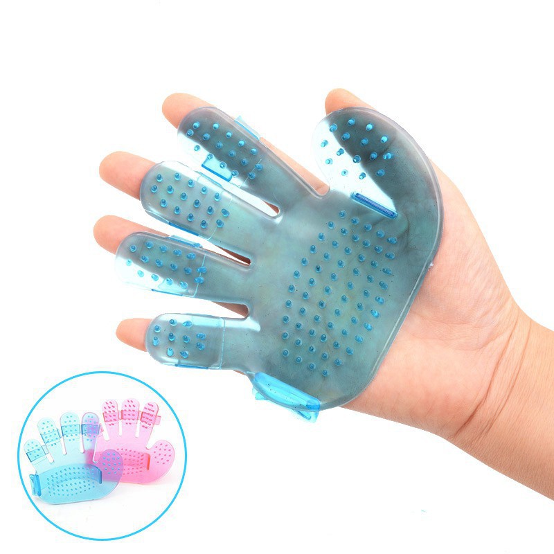 Găng tay nhựa chuyên dụng chải lông và mát xa cho mèo/cún cưng
