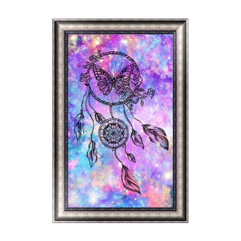 Bộ Tranh Đính Đá 5D Họa Tiết Chuông Gió Độc Đáo DIY Dùng Trang Trí Nhà Cửa