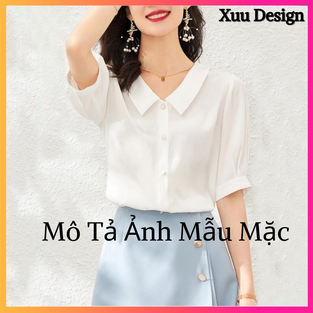 [ Mã FAGREEN55 giảm 10% tối đa 30K đơn 99K] Áo Sơ Mi Nữ Kiểu Xuu Design, Áo Kiểu Thời Trang Nhiều Màu Sắc- SP09