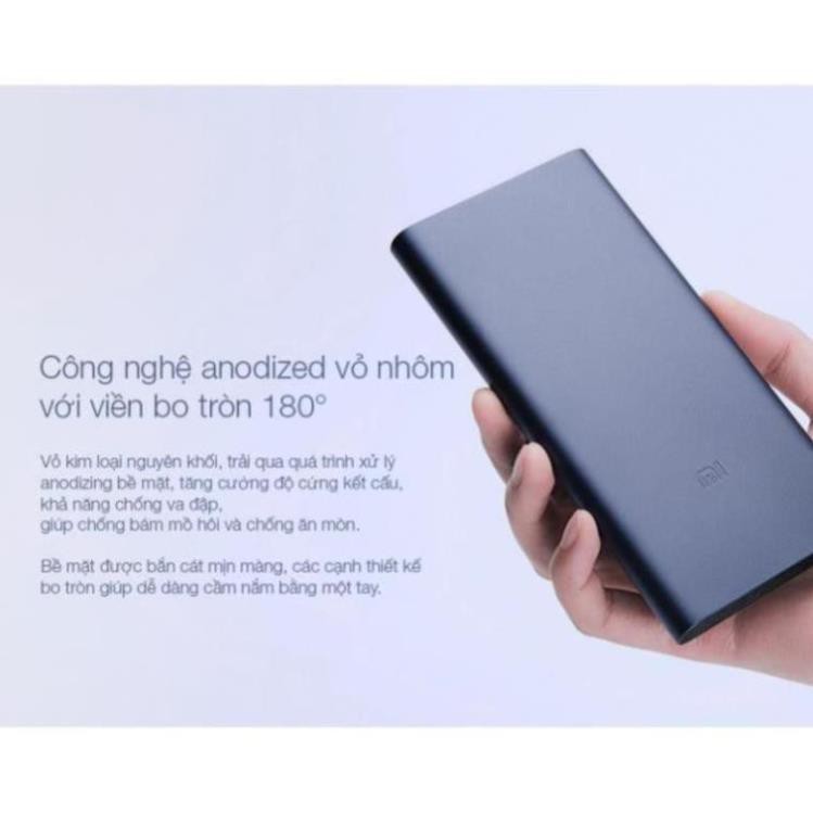 Sạc Dự Phòng Xiaomi Gen 2S Version 2018 10000 mAh 2 Cổng USB Hỗ Trợ QC 3.0 Chính Hãng [vthm9]