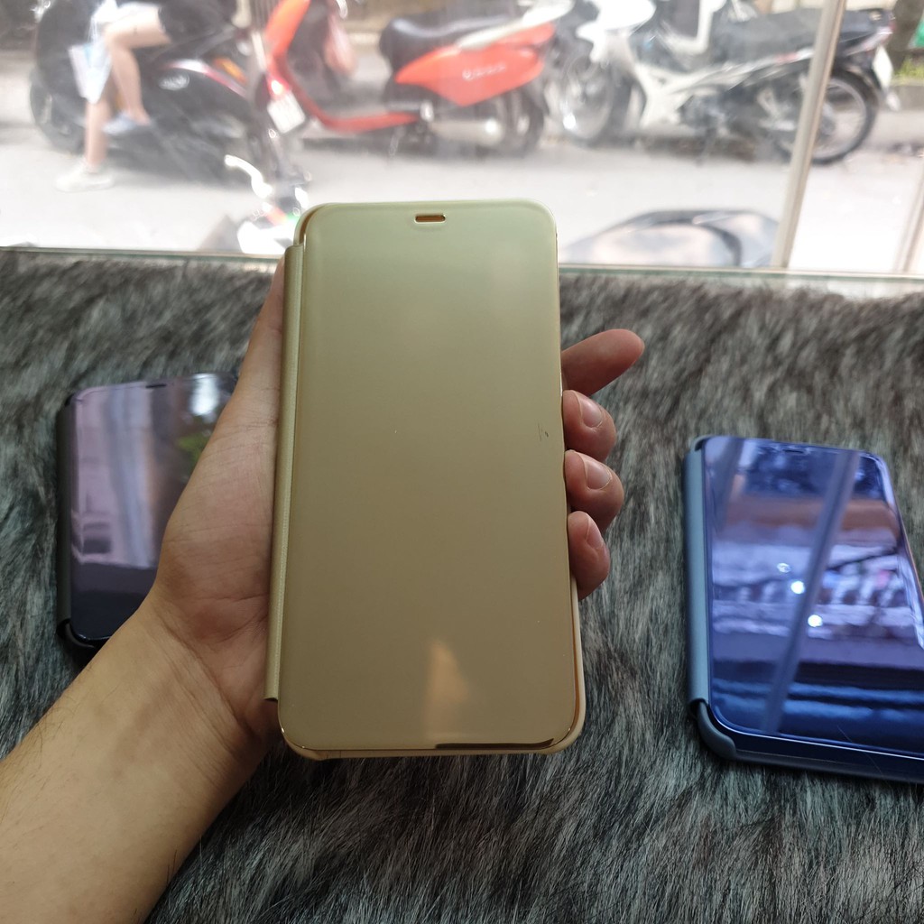 Bao Da Clear View Standing Cover Huawei Y9 2019