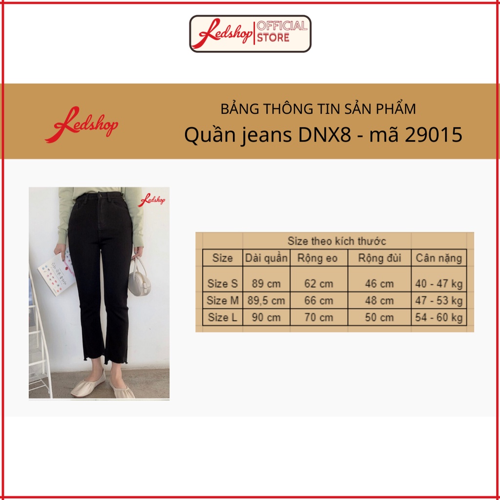 Quần Jean nữ thời trang dạo phố thời trang Hàn Quốc Red Shop DNX8_29015