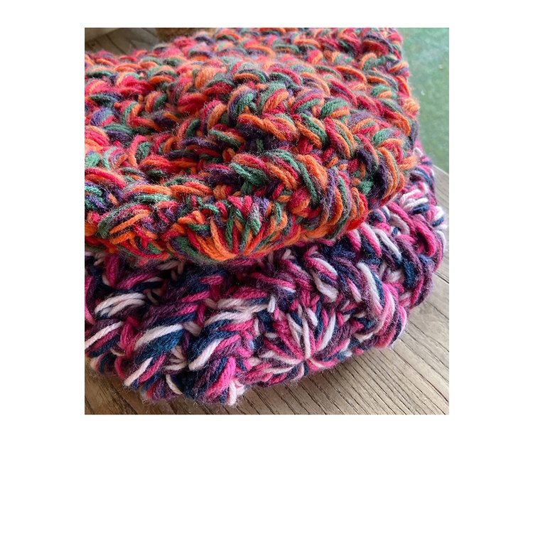 Nón Tai Bèo Đan Len Dày Dặn Màu Sắc Đơn Giản Phong Cách Đường Phố Nhật Bản