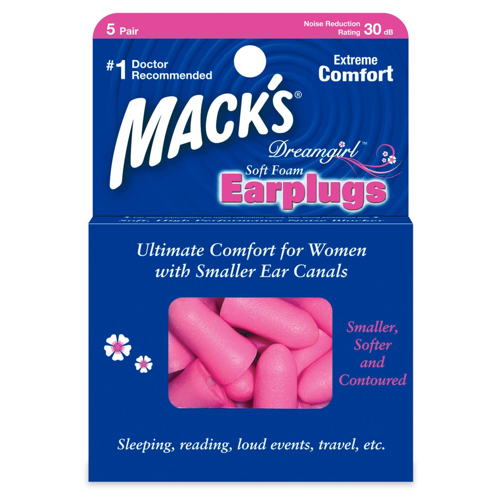 Hộp 5 đôi nút bịt tai chống ồn Mack's Dreamgirl dành cho nữ giới