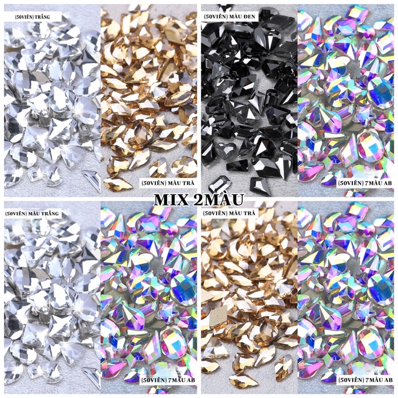 Đá khối chân bằng sét 100viên mix đủ kiểu