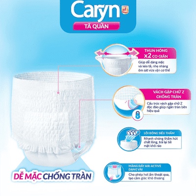 Tã quần Caryn size L 7 miếng