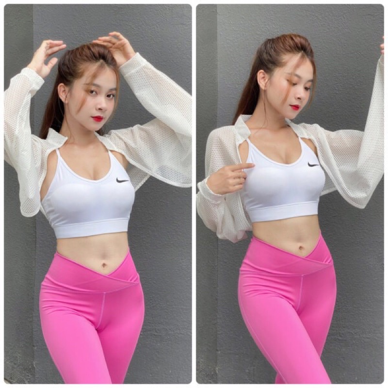 Áo Lưới Cánh Dơi Nữ Khoác Ngoài Đi Tập Gym, Yoga