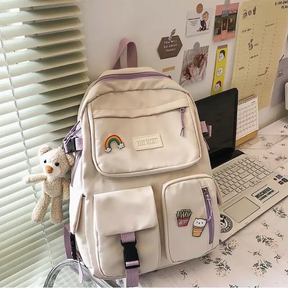 BALO ULZZANG ĐI HỌC UNISEX CÁ TÍNH CẶP NAM NỮ TEEN THỜI TRANG