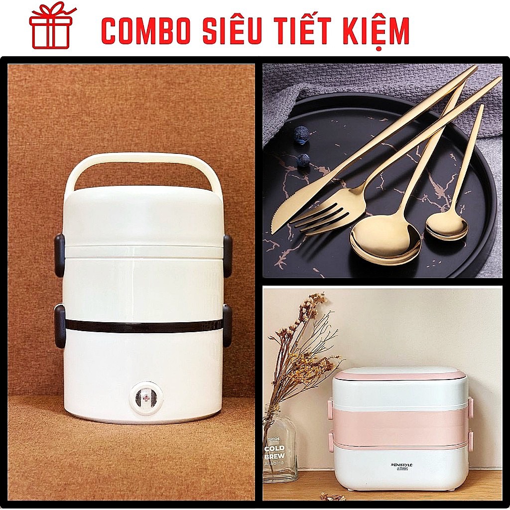 [MẪU 2021 MỚI NHẤT] Hộp cơm hâm nóng – Hộp cơm Cắm Điện, Giữ Nhiệt tốt - 2 tầng 4 bát - Văn Phòng hâm 5 phút tiện lợi | BigBuy360 - bigbuy360.vn