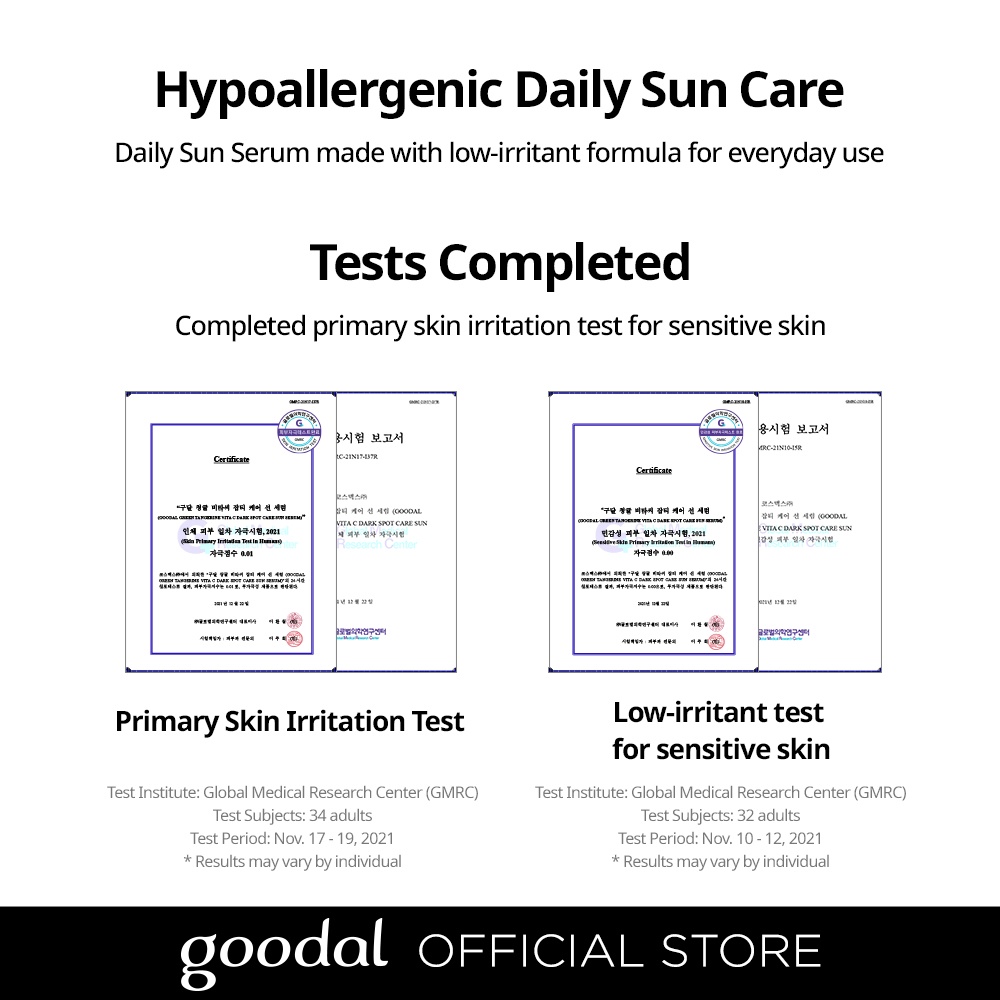 GOODAL Tinh Chất Chống Nắng Vitamin C 2% Làm Sáng Da Nhạy Cảm SPF50 + PA + + + + 50ml