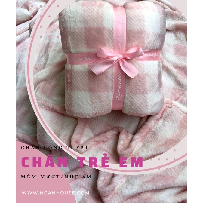 🥕Chăn lông tuyết size nhỏ hoa văn mềm mịn nhẹ ấm
