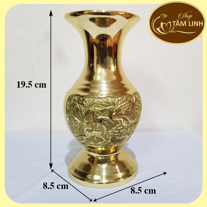 Bình Bông Bằng Đồng Cao 19.5 cm