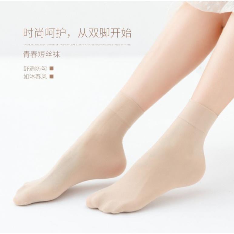 Tất giấy nữ, tất da chân ngắn cổ BONAS phong cách Hàn Quốc siêu dai cho bạn nữ B03