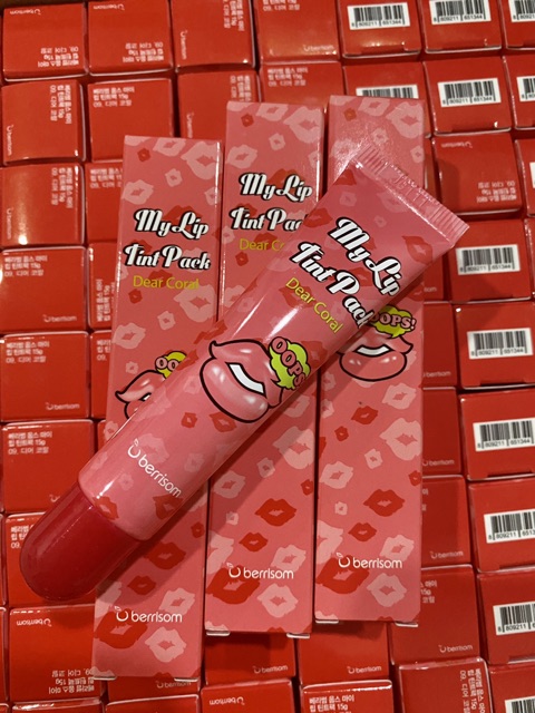 Son xăm môi Hàn Quốc chính hãng Berisom Chu My Lip Tint Pack# Dear Coral Cam hồng san hô | BigBuy360 - bigbuy360.vn