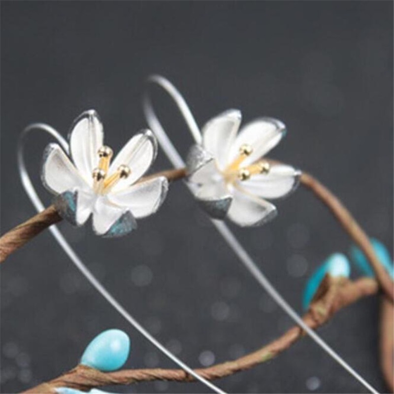 Bông Tai Mạ BạC 925 HìNh Hoa Sen E047