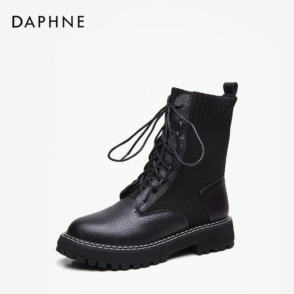 Daphne Thời Trang Giày Bốt Cổ Thấp Phong Cách Anh Quốc Cổ Điển Cho Nữ