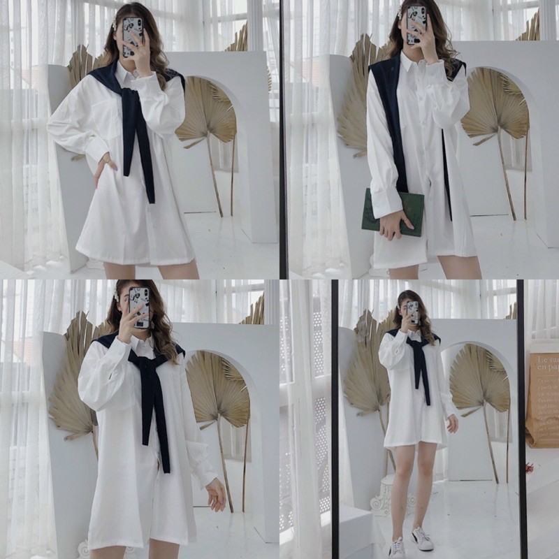 Áo kiểu FELIC SHIRT thiết kế tay dài mặc được nhiều kiểu form suông rộng