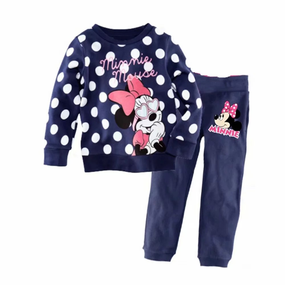 Set Pajamas áo thun tay dài &amp; quần dài cho bé gái