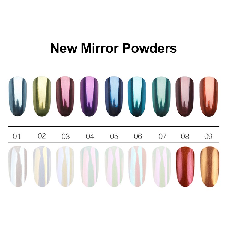 Hộp bột trang trí móng tay tráng gương lấp lánh