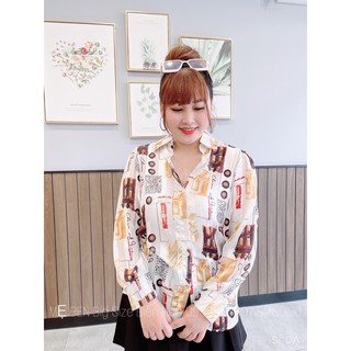 #Bigsize áo sơ mi họa tiết
