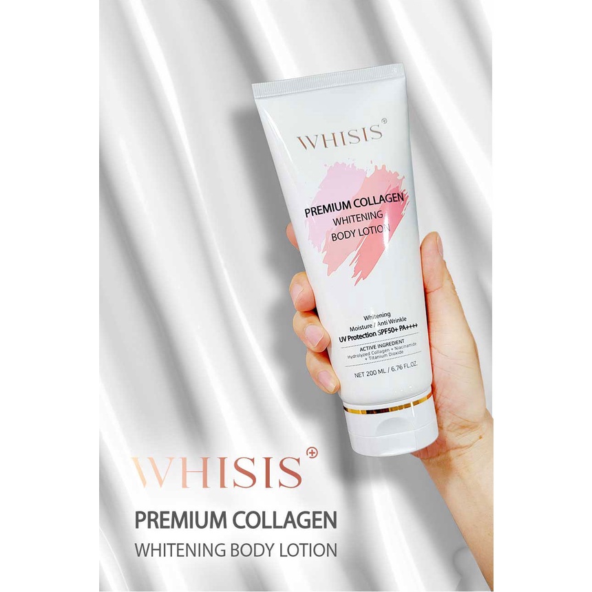 Kem dưỡng body trắng da WHISIS PREMIUM COLLAGEN WHITENING BODY LOTION 200ml SPF50+ PA++++