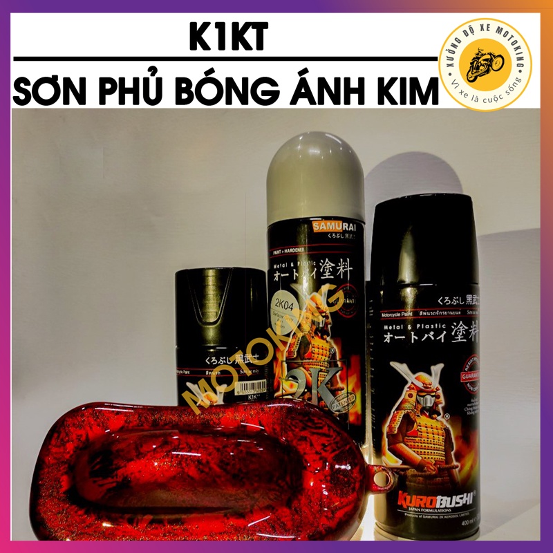 SƠN SAMURAI PHỦ BÓNG MÀU TRONG LẤP LÁNH KIM TUYẾN, BÓNG CAMAY K1KT