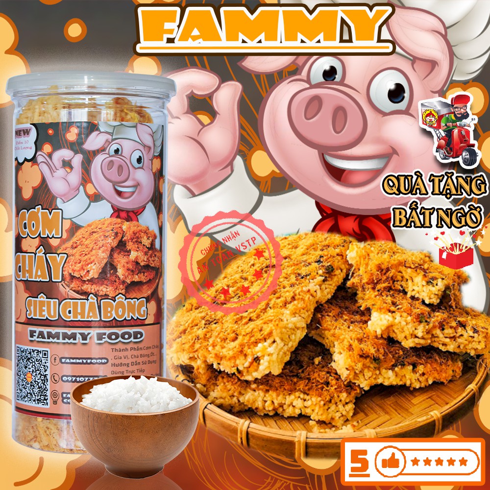 Cơm cháy chà bông 200g FAMMY, đồ ăn vặt Đà Lạt vừa rẻ vừa ngon