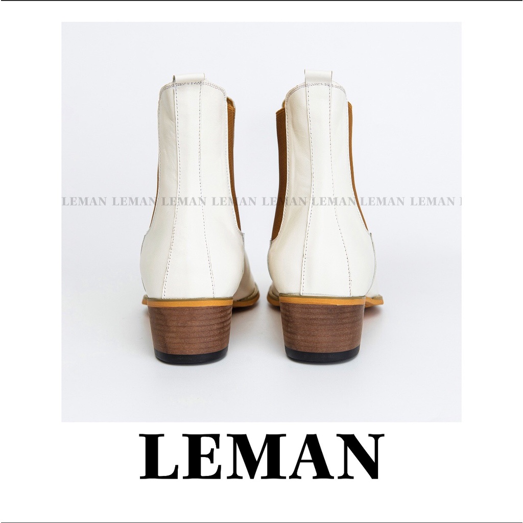 [ HÀNG CAO CẤP ] GIÀY CHELSEA BOOTS SƠN TÙNG MTP  NAM DA THẬT 100% - LEMAN - MÀU BE HOT TREND-TĂNG CHIỀU CAO 5CM | BigBuy360 - bigbuy360.vn
