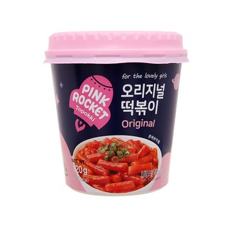 Bánh gạo Pink Rocket Topokki vị truyền thống ly 120g