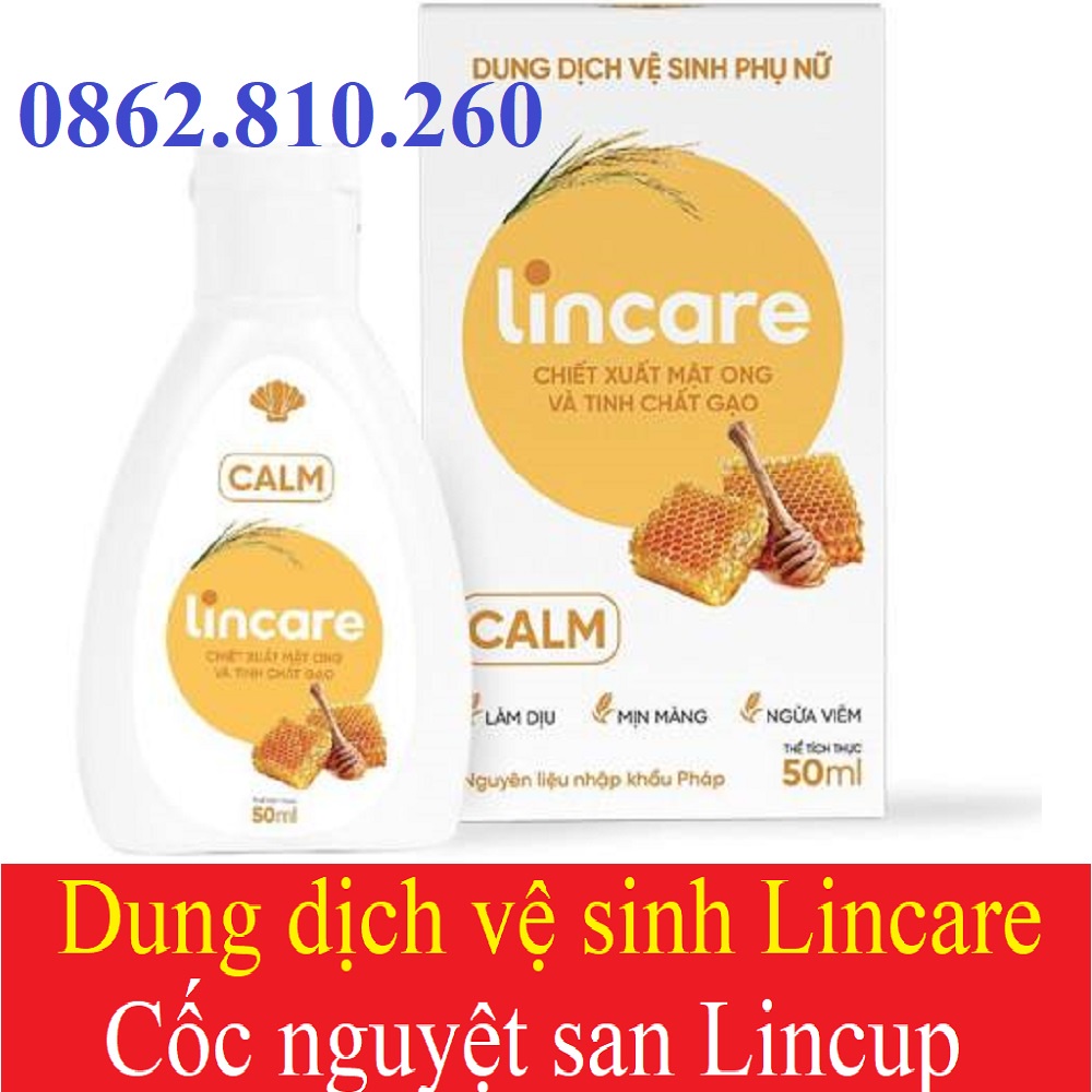Lincare dung dịch vệ sinh cốc nguyệt san lincup và vùng kín lincare Ice Calm Soft Rose