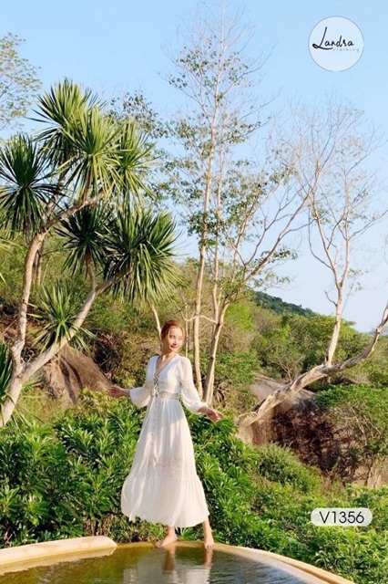 SALE Đầm maxi ren trắng, đầm cưới, đi biển, đầm dự tiệc kèm video ảnh thật trải sàn | BigBuy360 - bigbuy360.vn