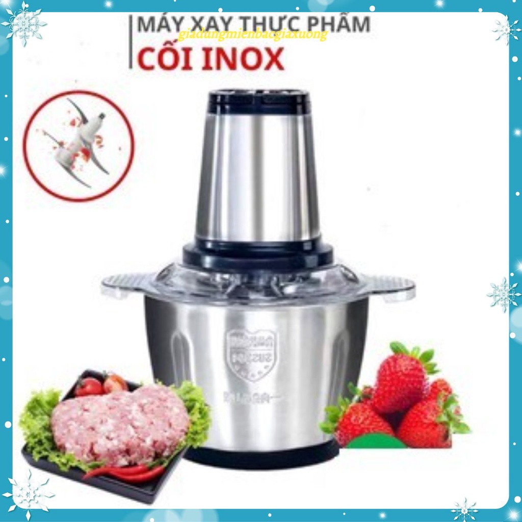 Máy xay thịt lưỡi dao kép 4 lưỡi cối inox DHA-868 xay siêu khỏe, siêu mịn.