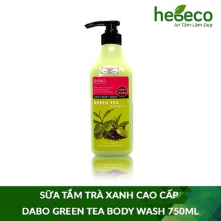 SỮA TẮM DIỆT KHUẨN VÀ NGỪA MỤN CHIẾT XUẤT TRÀ XANH CAO CẤP DABO GREEN TEA BODY WASH 750ML - HÀN QUỐC CHÍNH HÃNG