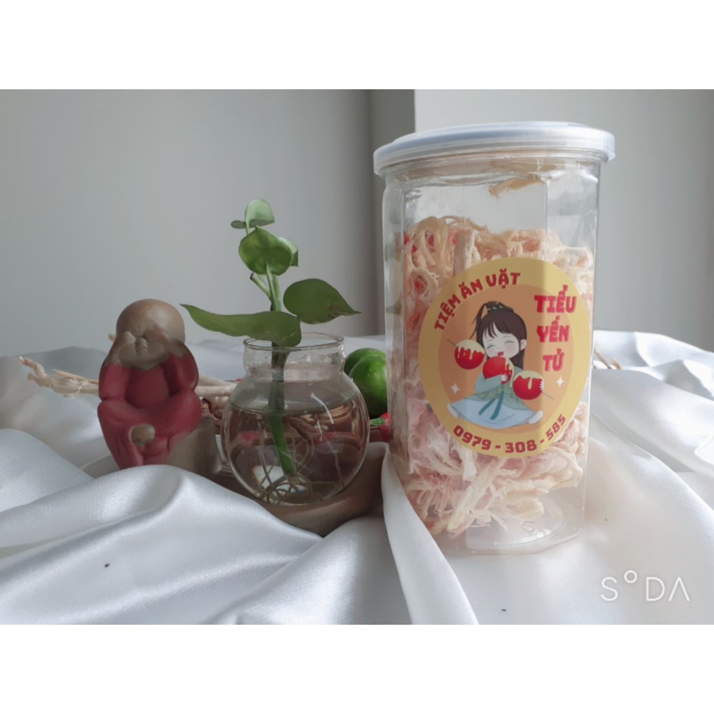 Khô mực hấp dừa xé sợi 200gr kèm tương ớt, ăn vặt Hà Nội | BigBuy360 - bigbuy360.vn