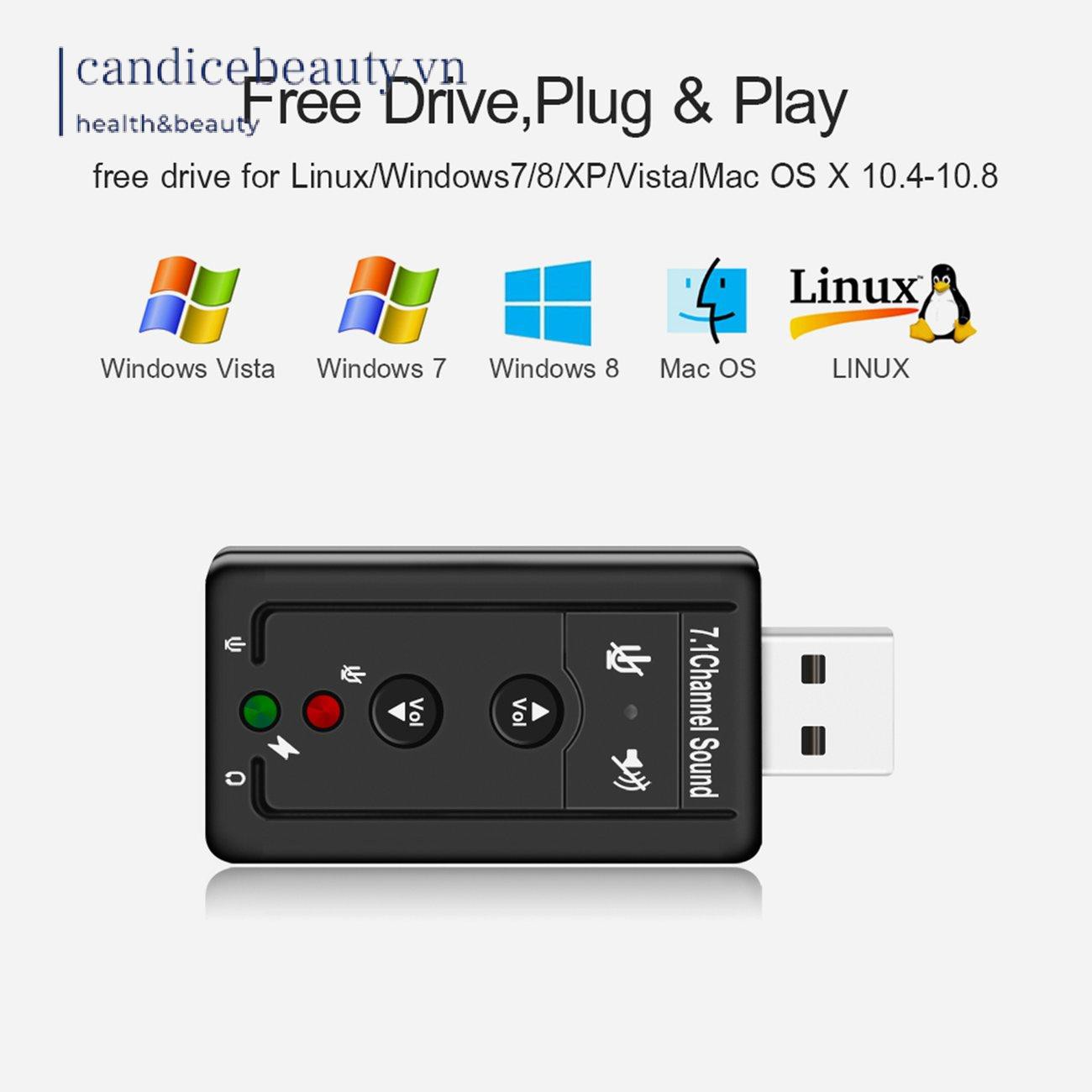 Card Âm Thanh Usb 2.0 7.1ch Có Nút Điều Khiển | BigBuy360 - bigbuy360.vn